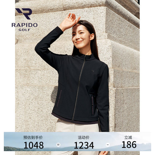 女士高尔夫GOLF针织休闲修身外套