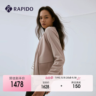 女子R系列商务休闲夹克简约连帽外套 RAPIDO雳霹道2024年春季 新款