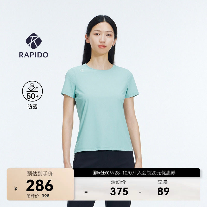 女士PREMIUM运动轻薄短袖圆领T恤图片