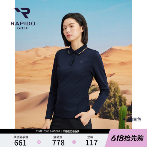 女士高尔夫GOLF长袖休闲运动POLO