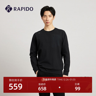 休闲圆领套头卫衣长袖 RAPIDO雳霹道2025年春夏男士 T恤衫 新品