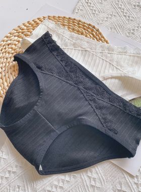 孕妇内裤纯棉孕晚期低腰孕妇照拍照写真性感蕾丝大码黑白色两条装