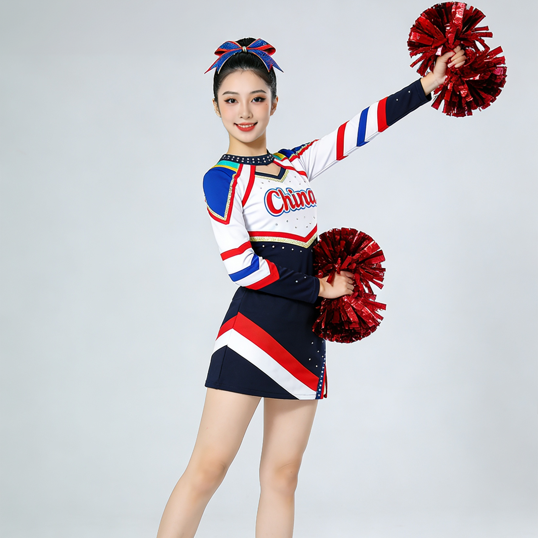 儿童啦啦操比赛服女童竞技啦啦队演出服装成人健美操舞蹈表演套装