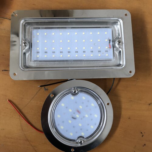 货车集装箱车厢照明灯冷藏车室内灯圆形阅读灯304不锈钢LED顶灯