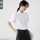女短袖 职业正装 半袖 宿·色小立领衬衫 新款 工作服通勤面试衬衣