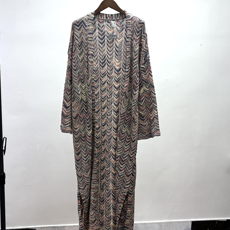 女式春秋款宽松大板型显瘦镂空设计休闲风百搭中长款披肩开衫外套