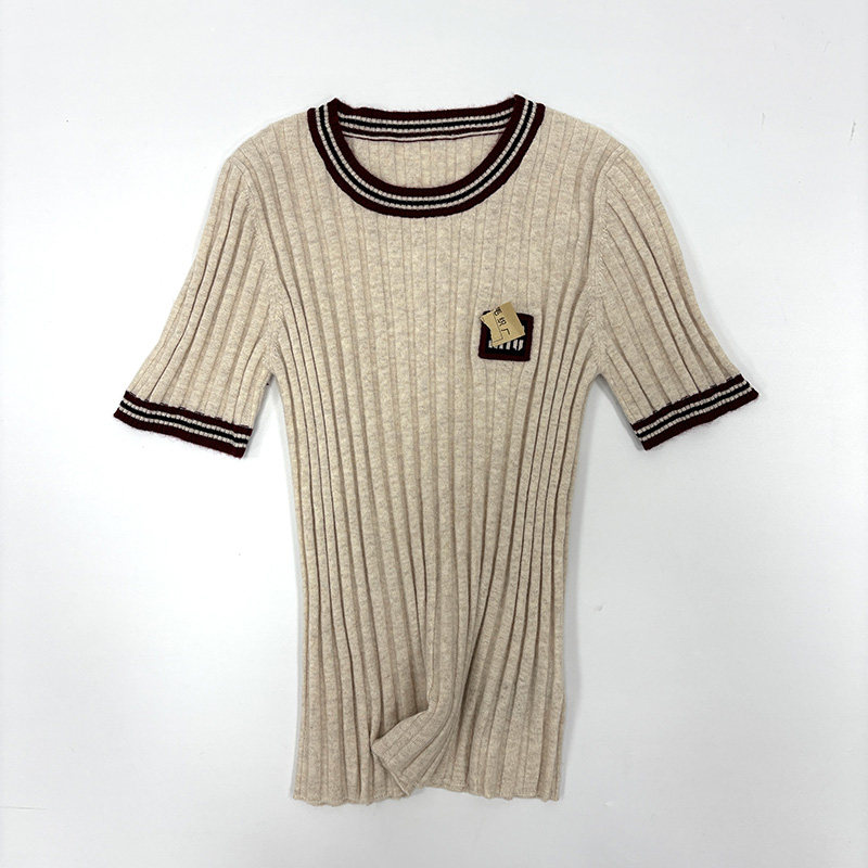 100%羊毛超柔软细腻女装短袖套头