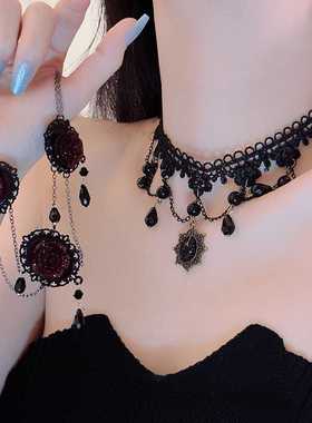 公主复古流苏暗黑万圣节颈链