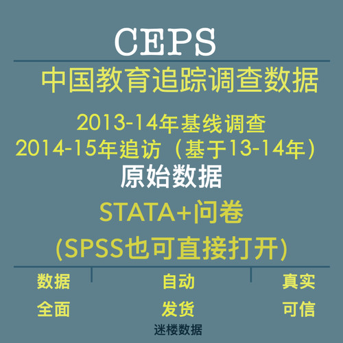 CEPS数据库原始数据中国教育追踪调查数据2014年15年追访及1314