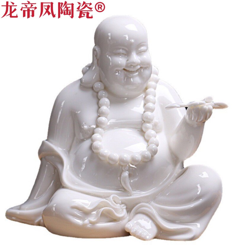 八年老店新品冲量陶瓷珍藏版车饰摆件弥勒佛风水平安工艺汽车饰品