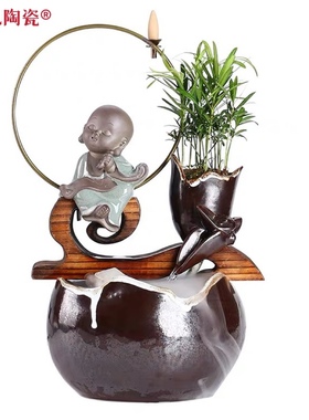 八年老店新品冲量新中式景观流水摆件喷泉加湿器创意禅意家居装饰