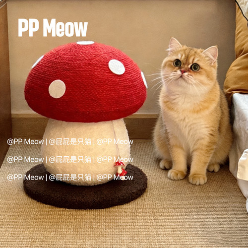猫抓板耐磨红蘑菇猫咪玩具高颜值