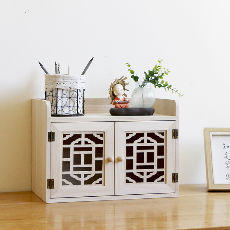 手工实木桌面抽屉式收纳盒