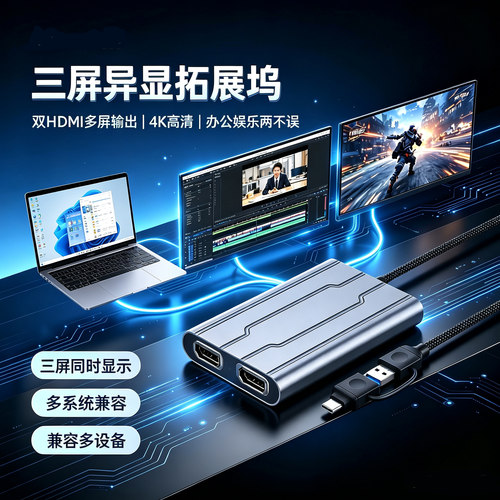 科乐多HDMI分屏器多屏异显