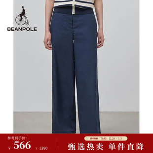 休闲裤 日常长款 女士藏青色商务简约职场休闲风时尚 BEANPOLE滨波