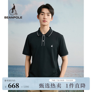 翻领POLO衫 BEANPOLE滨波 商务通勤高端系列撞色短袖 春夏新款 男士