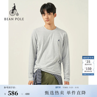 春夏男女同款 BEANPOLE滨波 情侣装 休闲简约时尚 T恤 长袖 匹马棉