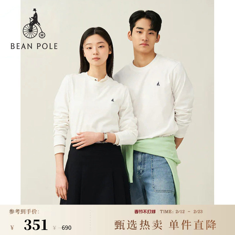 【新品】男女同款 BEANPOLE滨波  春季男情侣圆领休闲长袖