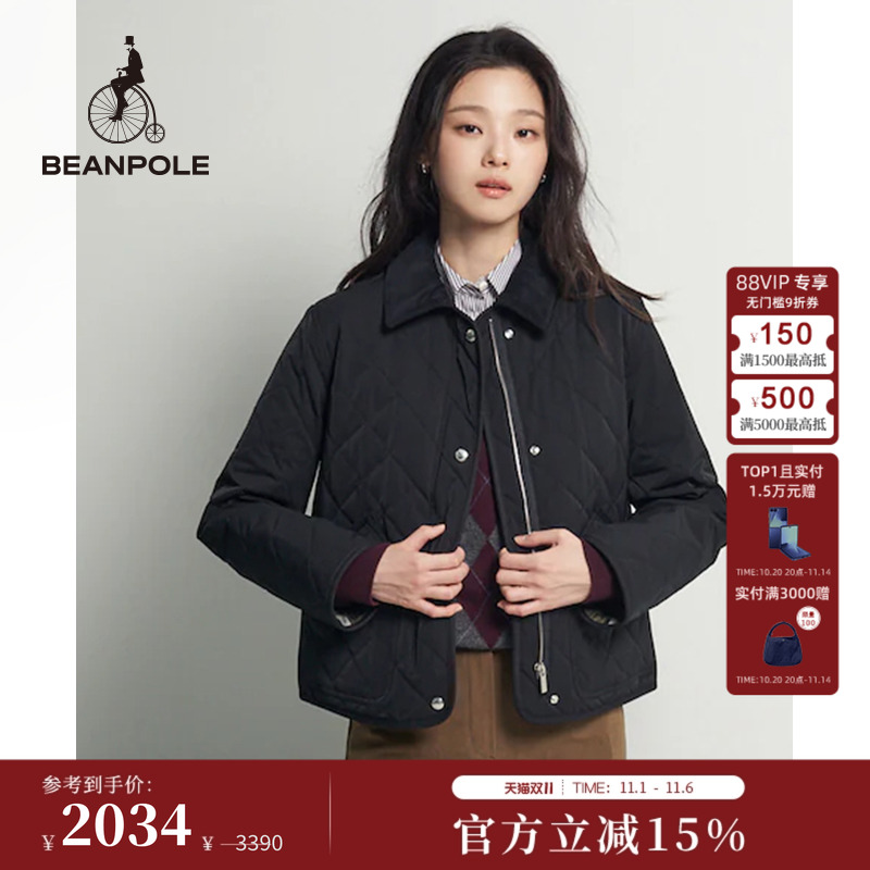 【新品】BEANPOLE滨波 2025年秋冬女士气质时尚休闲简约绗缝棉服