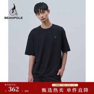 通勤户外圆领短袖 BEANPOLE滨波 时尚 休闲简约日常基础款 T恤 男士