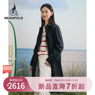 2024春夏新款 女士户外基本长款 BEANPOLE滨波 博主同款 风衣外套