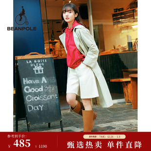 女士日常休闲优雅纯棉帅气时尚 BEANPOLE滨波 牛仔短裤 五分裤