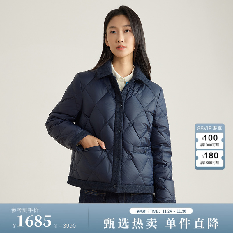 滨波轻量羽绒服可内搭小个子黑金