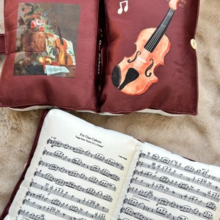 琴书抱枕•小提琴“一步之遥”「靠谱」靠枕午休音乐礼物