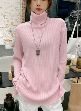 JL sunflower韩版高领白色打底衫女春秋冬季长袖T恤纯棉加厚上衣