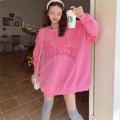 长袖宽松休闲纯棉亮片卫衣女装