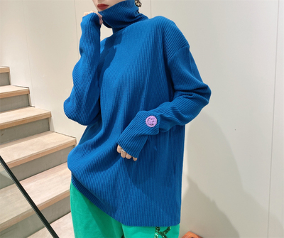 jlsunflower冬季高领笑脸打底衫