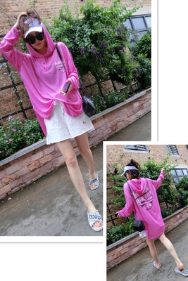 长袖防晒衣t恤夏季宽松海边上衣