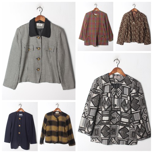 古着Vintage复古孤品日系新款百搭毛呢秋冬小香外套168