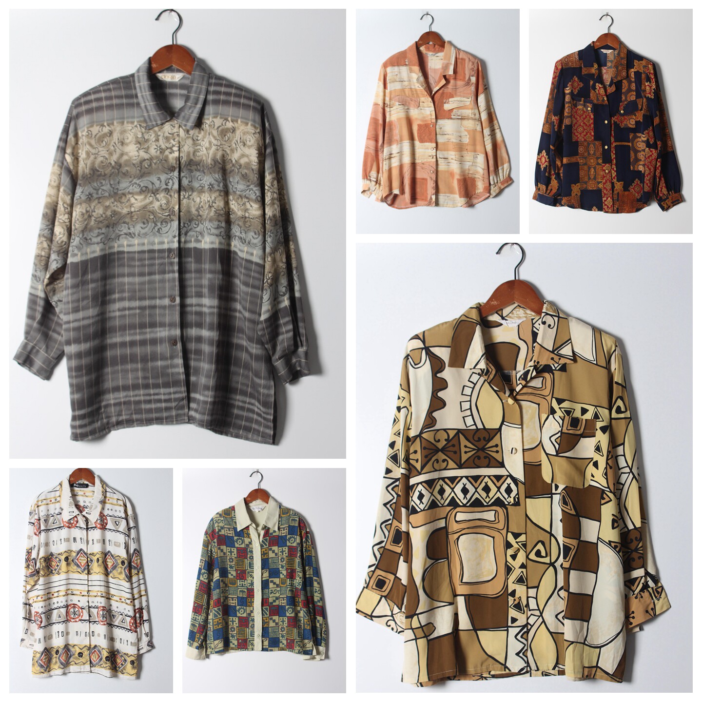 古着Vintage孤品棉麻花刺绣衬衫孤品日系 宫廷女上衣 实拍售卖65