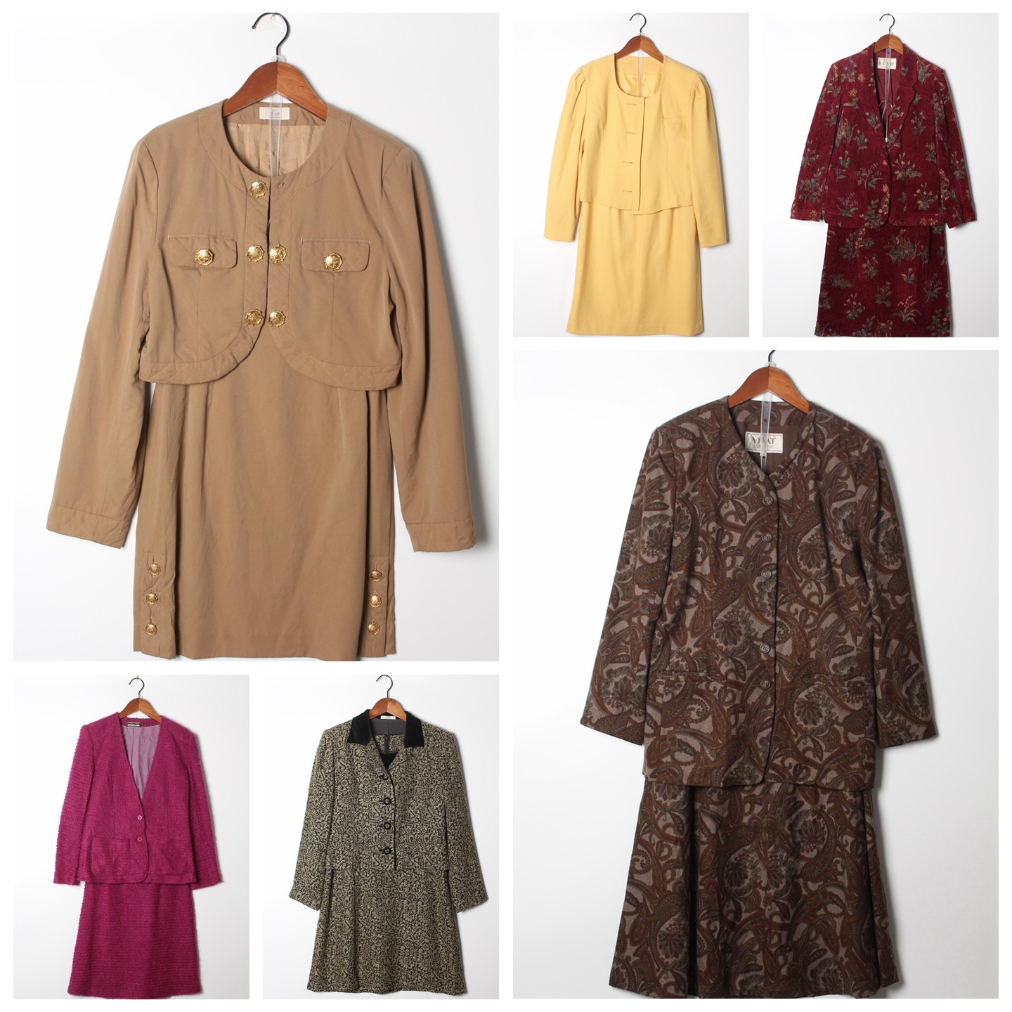 古着Vintage复古孤品日系新款百搭时尚春羊毛料套装42,女装/女士精品,时尚套装,淘宝优惠券,粉丝福利购,淘宝优惠卷