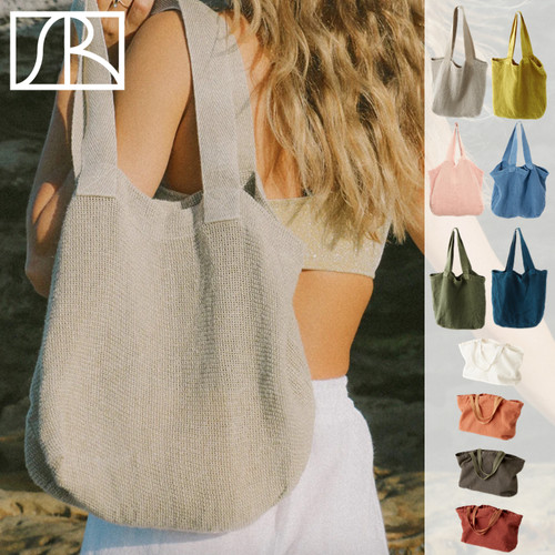 法国Charvet纯亚麻帆布包