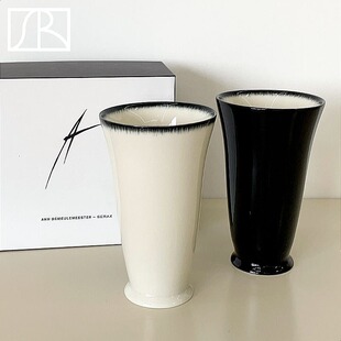 比利时Serax Ann Demeulemeester暗黑白马克杯水杯咖啡杯花瓶礼物