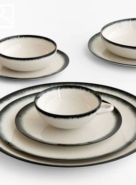 比利时Serax Ann Demeulemeester暗黑餐具咖啡杯碟盘子西餐盘礼物