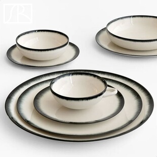 比利时Serax Ann Demeulemeester暗黑餐具咖啡杯碟盘子西餐盘礼物