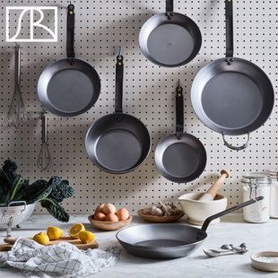 法国进口debuyer 蜂蜡碳钢锅铁锅平底煎锅牛排炒菜锅不粘锅无涂层