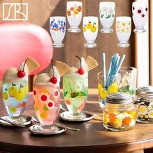 日本aderia复古玻璃杯果汁杯咖啡饮料杯水杯高颜值礼物大容量家用