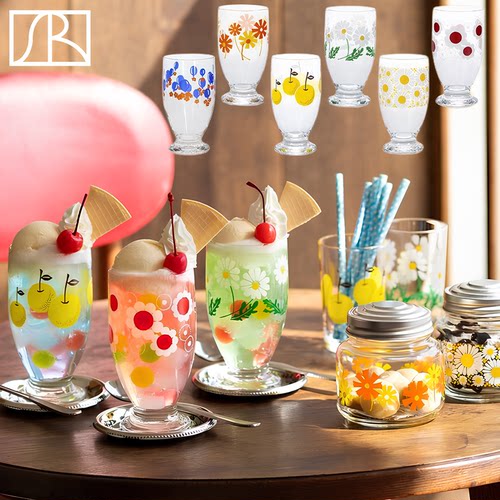 日本昭和风果汁玻璃杯
