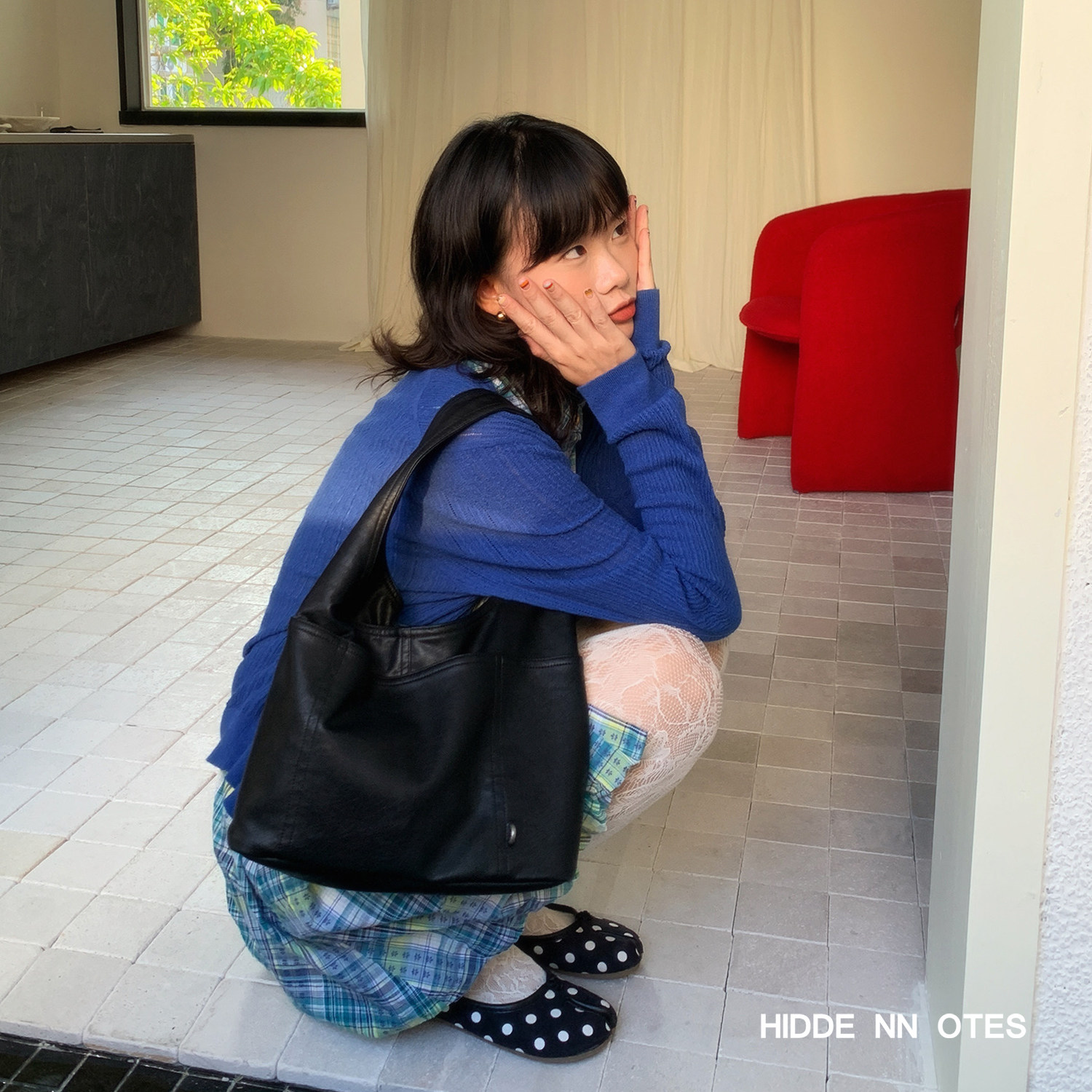 (现货)HIDDENNOTES/极简软皮hobo包 百搭单肩腋下包(可装ipad