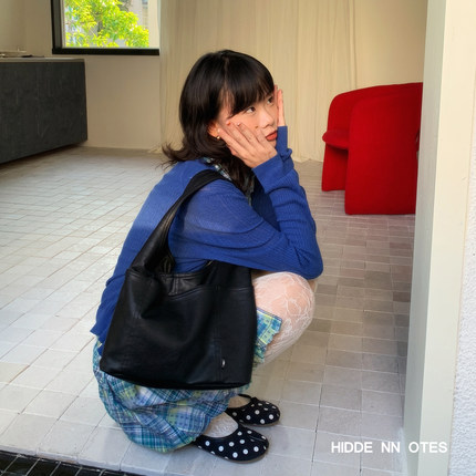 （现货）HIDDENNOTES/极简软皮hobo包 百搭单肩腋下包（可装ipad