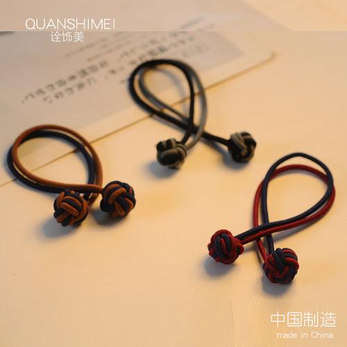 手工双球高弹力皮筋百搭耐用发绳
