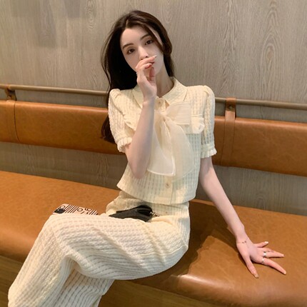 小香风套装2026夏季新款女装气质名媛小个子洋气高级感显瘦两件套