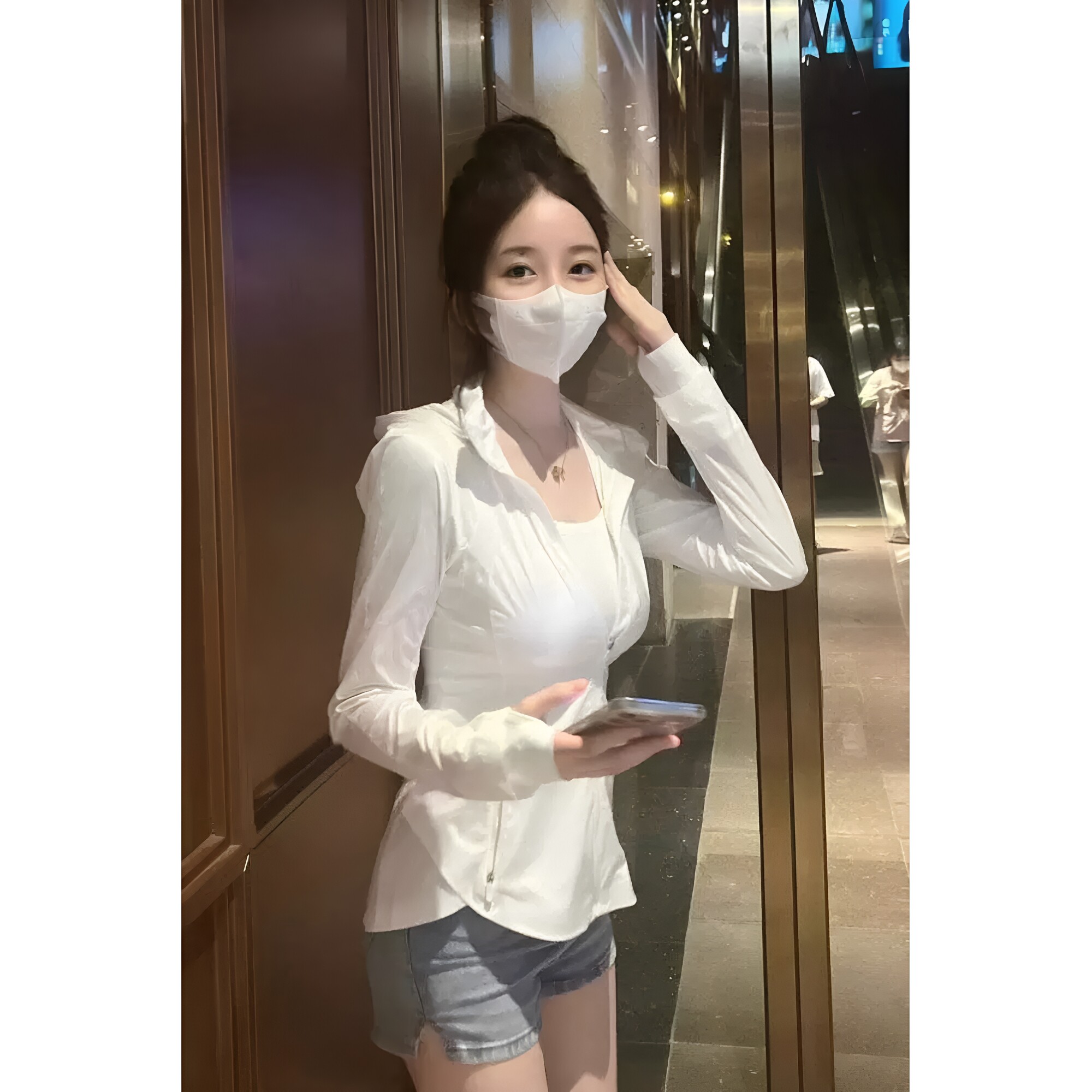 同款白色修身防晒衣女冰丝2026年夏季新款漂亮轻薄瑜伽服防紫外线