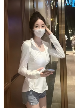 同款白色修身防晒衣女冰丝2026年夏季新款漂亮轻薄瑜伽服防紫外线