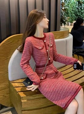 2025秋冬新款法式修身显瘦连衣裙