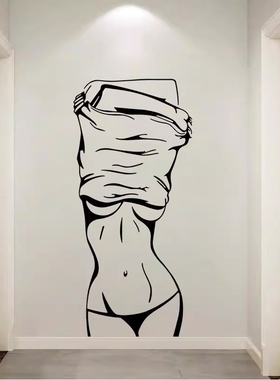 性感美女贴纸大学生宿舍卧室酒吧网吧墙面布置装饰创意自粘墙贴画